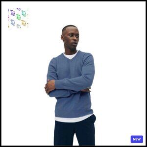 Men's Cashmere V-Neck Sweater Classic Fit Premium Luxury Minimal Chic